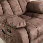 🔥 CLEARANCE SALE — 37.4" Wide Contemporary Compact Microfiber Swivel Rocker Manual Recliner Chair with Heat and Massage