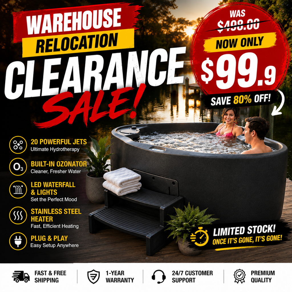 🔥MOVING SALE - Premium 2-Person Plug & Play Hot Tub Warehouse Relocation Clearance