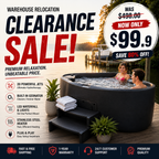 🔥MOVING SALE - Premium 2-Person Plug & Play Hot Tub Warehouse Relocation Clearance