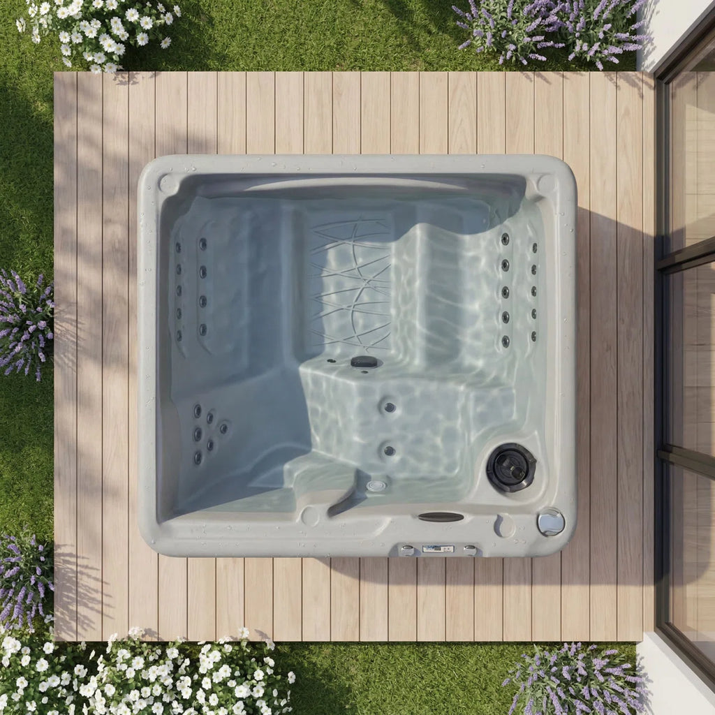 110 Volt 5-Person 28-Jet Rectangle Plug and Play Hot Tub