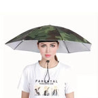 65cm Sunshade Hat Umbrella for Tea Picking and Advertising, UV Protection Cap with Wide Brim, Perfect for Outdoor Events, Portable Folding Umbrella