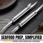 Today Only: $9.9｜5 In 1 Multifunctional Shrimp Line Fish Maw Knife Stainless Steel Shrimp Deveiner Tool Multifunctional Fast Shrimp Peeler Fish Scale Remover Kitchen Fish and Shrimp Duck Intestine Cleaner