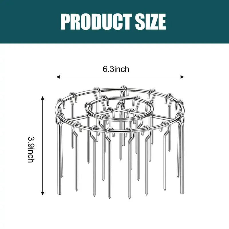 Today Only: $9.9｜2 Counts Air Fryer Skewer Rack, Round Grill for Barbecue, Does Not Require Flipping, 360° Heating, Steel Skewers, Fit for Home Grilling at Home