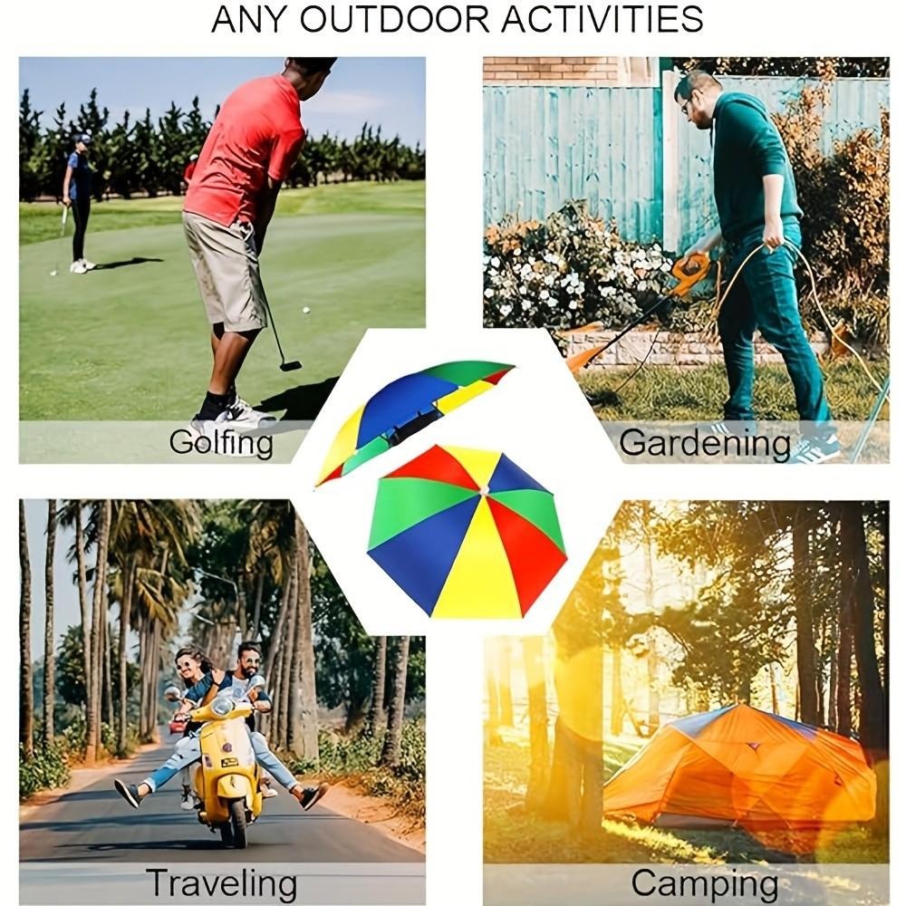65cm Sunshade Hat Umbrella for Tea Picking and Advertising, UV Protection Cap with Wide Brim, Perfect for Outdoor Events, Portable Folding Umbrella