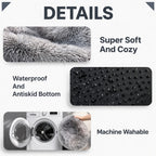Donut Dog and Cat Bed - Soft Plush Pet Bed for Calming Sleep