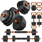 Adjustable Dumbbell Set, 44/66/88 lbs Weight Set Use as Dumbbell, Barbell, Kettlebell and Push-up Pesas Para Ejercicios en Casa