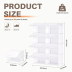 Today Only: $39｜6/8-tier shoe cabinet, 24/32-tier capacity, with side hooks, sturdy metal frame, and black and white plastic panel shelves. Suitable for entryways, living rooms, and walk-in closets