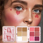 Today Only: $19.99｜6 Color Cosmetic Concealer & 6 Color Blush Palette, Long Lasting Makeup Palette, Tinted Facial Contouring Makeup Products, Summer Gift, Girly Room Accessories Makeup, Cosmetics Products, Face Time Palette