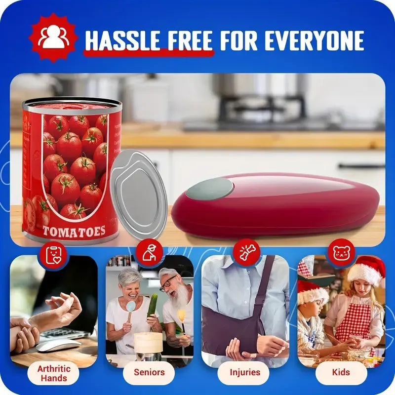 Today Only: $19｜Electric Can Opener, 1 Count Battery Powered Automatic Can Opener, Household Kitchen Gadgets for Home, Office and Outdoor Camping (batteries not included)