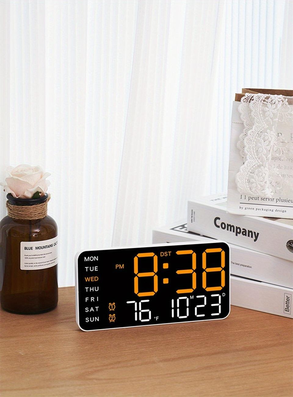 Today Only: $29.99｜Large Digital Wall Clock with LED Display, Led Alarm Clock, Date & Temperature Timer, Ideal Gift for the Elderly, Living Room & Bedroom Decor, Creative Decorative Clock, Led Wall Clocks