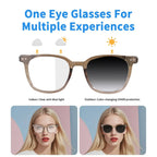 Today Only: $29｜Smart translation glasses feature automatically adjusting polarized lenses, a built-in speaker, microphone, and blue light blocking, allowing users to listen to music and make phone calls.