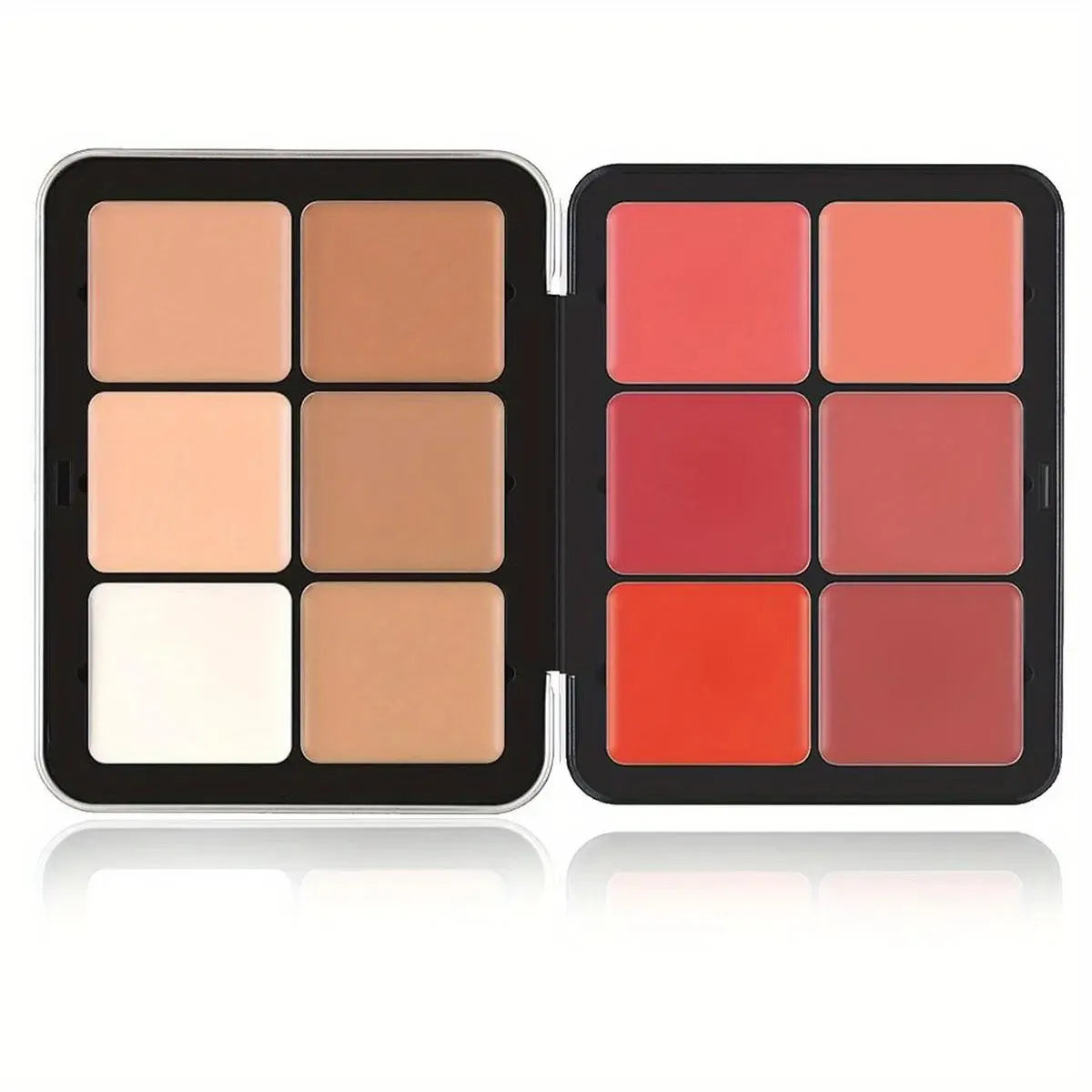 Today Only: $19.99｜6 Color Cosmetic Concealer & 6 Color Blush Palette, Long Lasting Makeup Palette, Tinted Facial Contouring Makeup Products, Summer Gift, Girly Room Accessories Makeup, Cosmetics Products, Face Time Palette