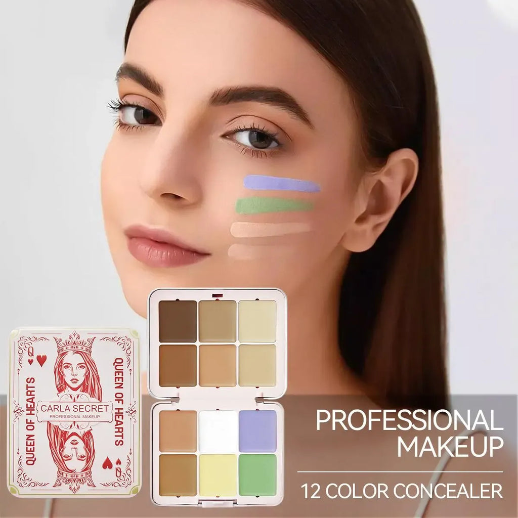Today Only: $19.99｜6 Color Cosmetic Concealer & 6 Color Blush Palette, Long Lasting Makeup Palette, Tinted Facial Contouring Makeup Products, Summer Gift, Girly Room Accessories Makeup, Cosmetics Products, Face Time Palette