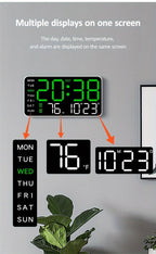 Today Only: $29.99｜Large Digital Wall Clock with LED Display, Led Alarm Clock, Date & Temperature Timer, Ideal Gift for the Elderly, Living Room & Bedroom Decor, Creative Decorative Clock, Led Wall Clocks