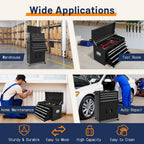 🔥CLEARANCE SALE｜13-Drawer Tool Chest with Double Door Handle,2 in 1 Detachable Rolling Tool Chests with Wheels and Drawers,Large Tool Box with Lock,Mobile Steel Tool Cabinet Storage