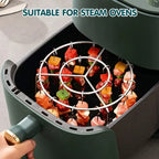 Today Only: $9.9｜2 Counts Air Fryer Skewer Rack, Round Grill for Barbecue, Does Not Require Flipping, 360° Heating, Steel Skewers, Fit for Home Grilling at Home