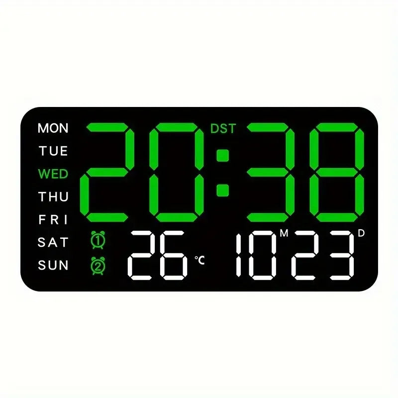 Today Only: $29.99｜Large Digital Wall Clock with LED Display, Led Alarm Clock, Date & Temperature Timer, Ideal Gift for the Elderly, Living Room & Bedroom Decor, Creative Decorative Clock, Led Wall Clocks