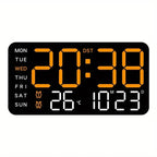 Today Only: $29.99｜Large Digital Wall Clock with LED Display, Led Alarm Clock, Date & Temperature Timer, Ideal Gift for the Elderly, Living Room & Bedroom Decor, Creative Decorative Clock, Led Wall Clocks
