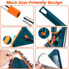 Today Only: $39｜Long Handle Wall Cleaner Adjustable Length Wall Mop 360° Spinning Head Floor Wall Washing Cleaning Tool for Walls Ceiling Fans Floors Baseboards Dust Kitchen General Purpose, 6 Replacement Pads and 1 Silicone Squeegee